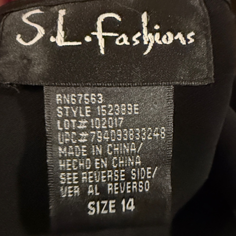 Black Ruffle-Front Women’s Dress - Picture 15 of 15